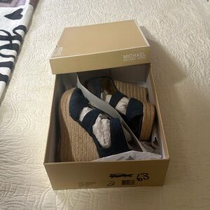 Michael Kors Blue Jean  Wedge Sandals